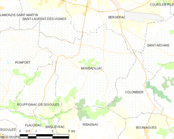 Map commune FR insee code 24274